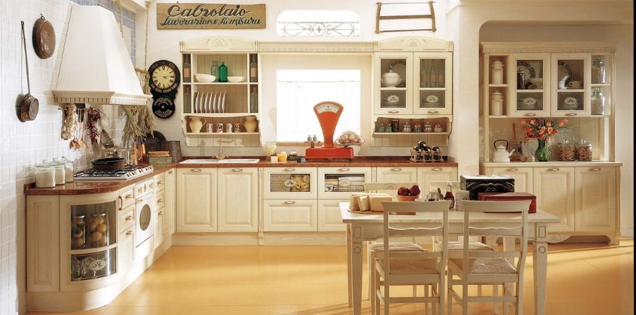 Kitchen with Terracotta Floor Tiles